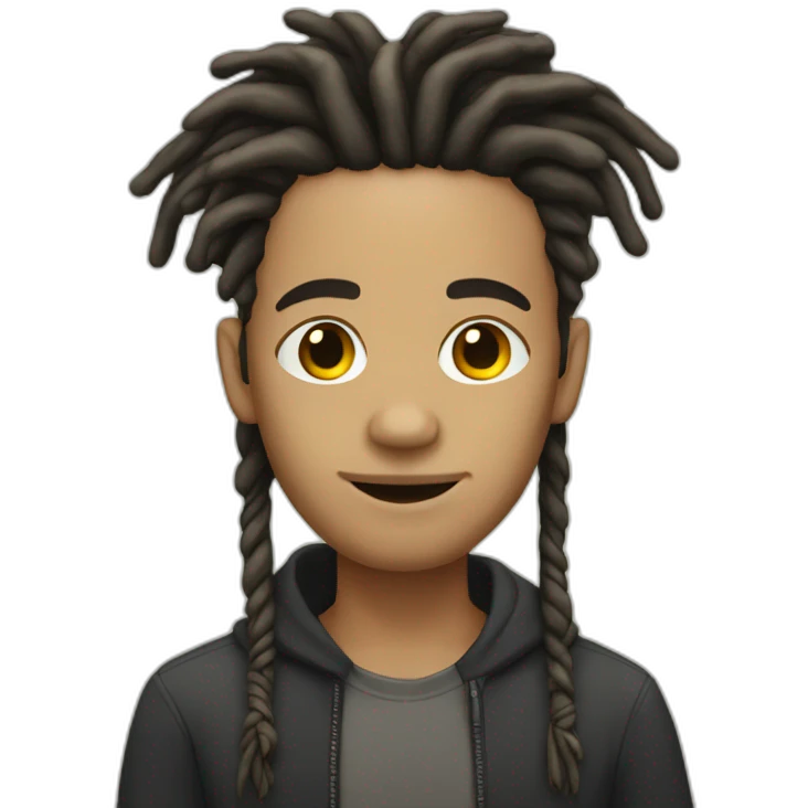 light-skin man with dreadlocks emoji