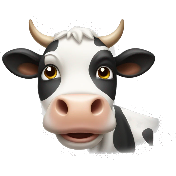 Cow winking with a smirk  emoji