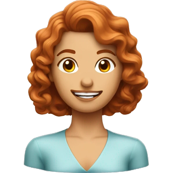 Ruiva cabelo liso, segurando um troféu do Oscar emoji