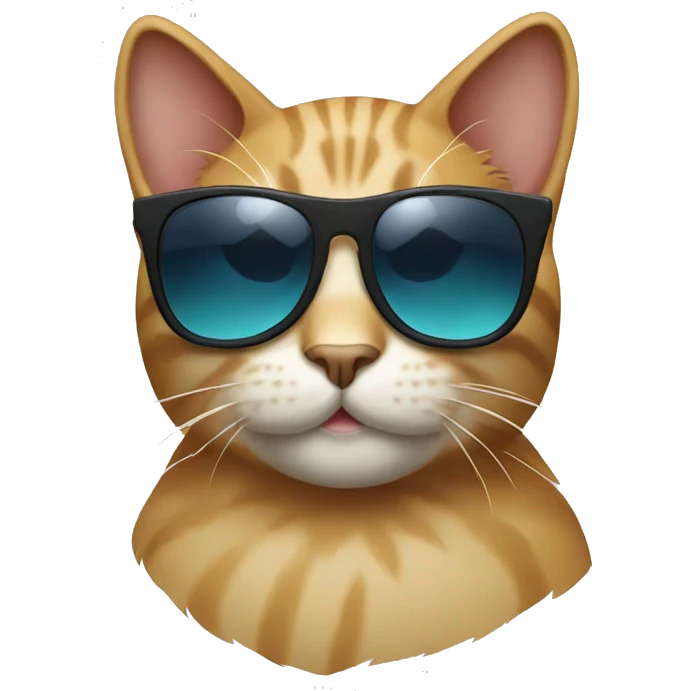 Cat with sunglasses emoji