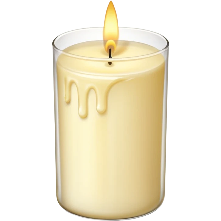 Soft vanilla long glass candle emoji