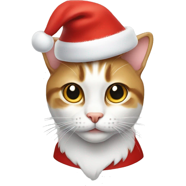 Cat with Christmas hat emoji