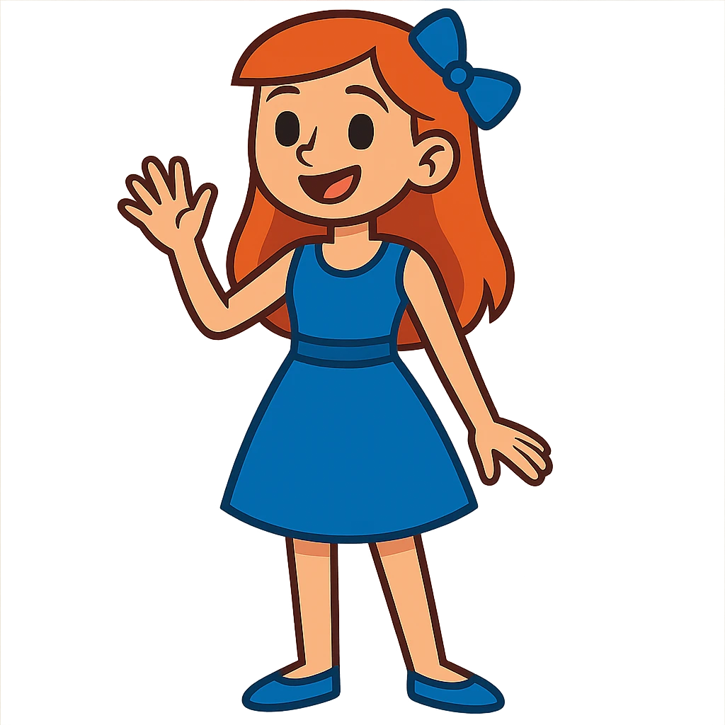 teen girl in a blue dress emoji