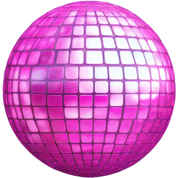 Pink disco ball emoji