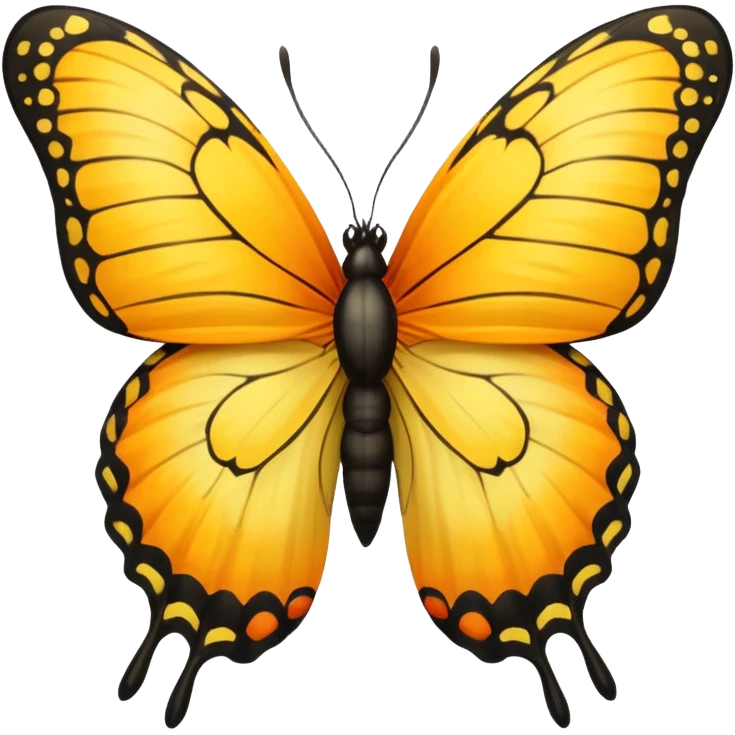 butterfly life cycle yellow colour emoji