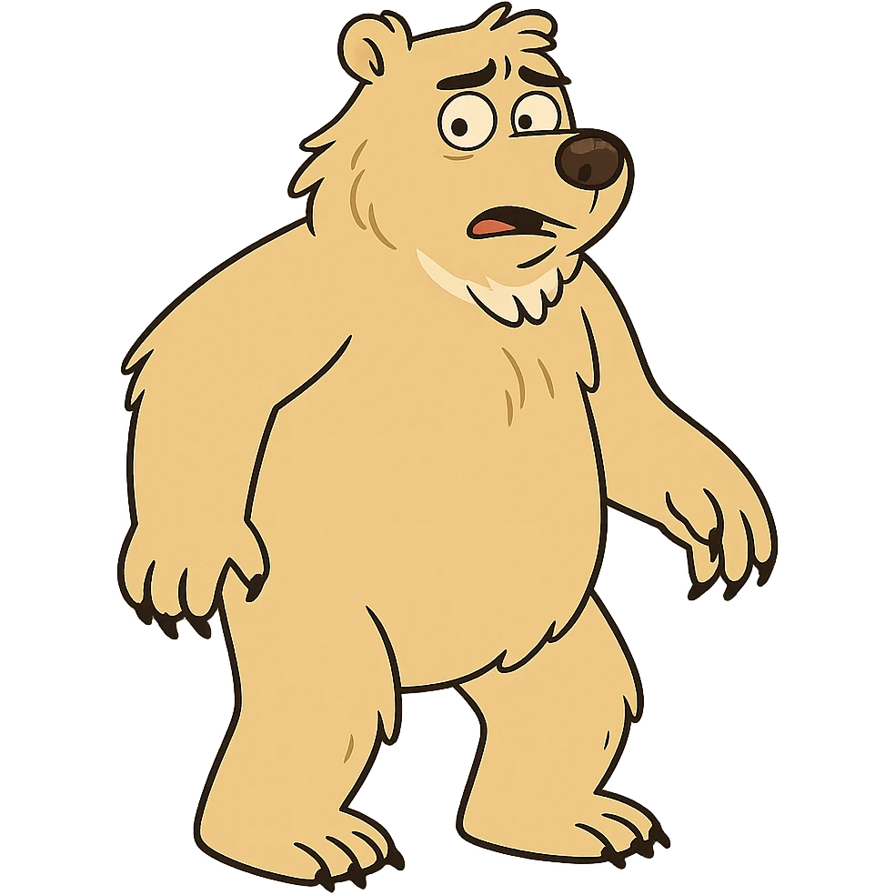 blonde grizzly bear full body  emoji