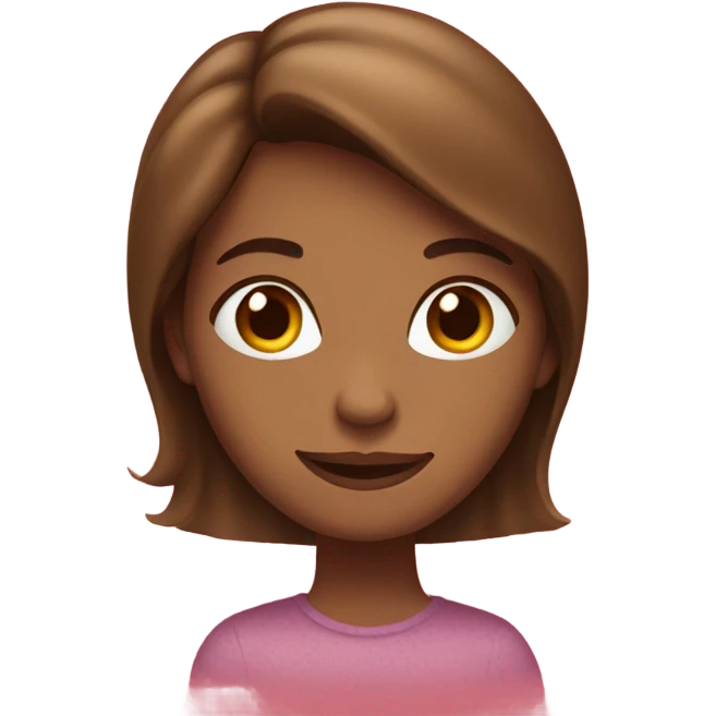 Light brown woman with brown hair happy Valentine’s Day mood emoji