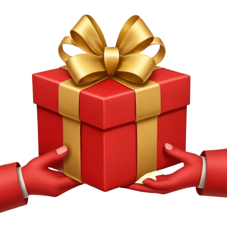 two hands swapping a gift, no text emoji