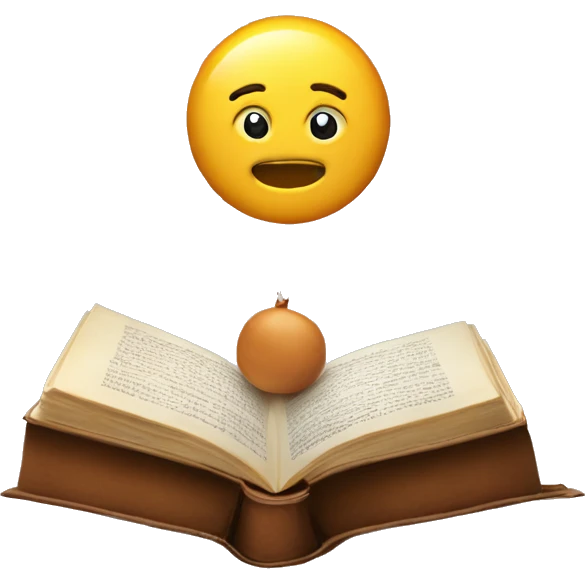 Un macarrón leyendo un libro  emoji