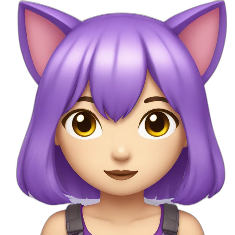purple neko girl emoji
