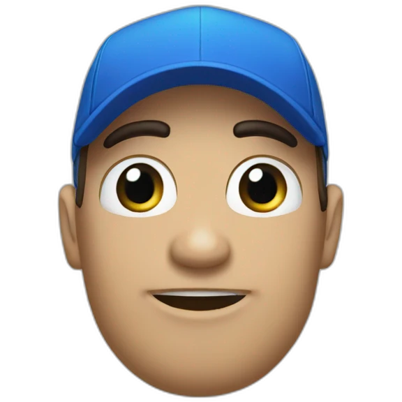 mico con gorra azul emoji