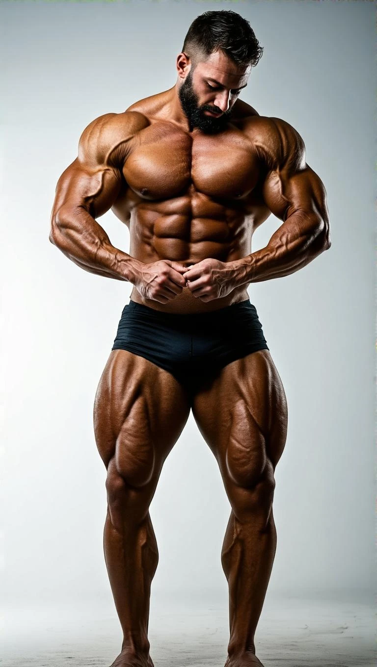 bodybuilder che dorme bene e questo gli porta tanto benessere e salute emoji