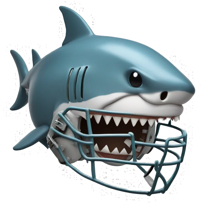 shark wearing a football helmet emoji