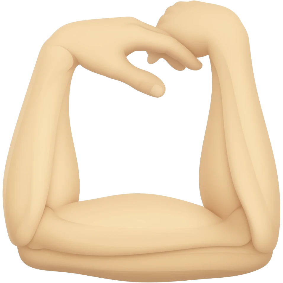 emoji ganzer arm ellebnbogen geste offene hand, kein körper emoji