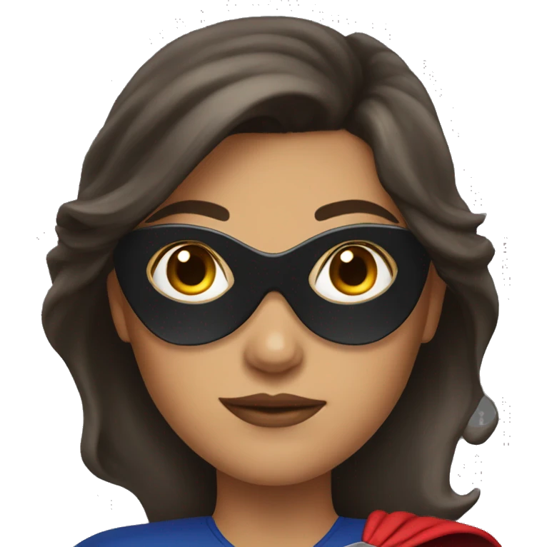 brunette superhero woman  emoji