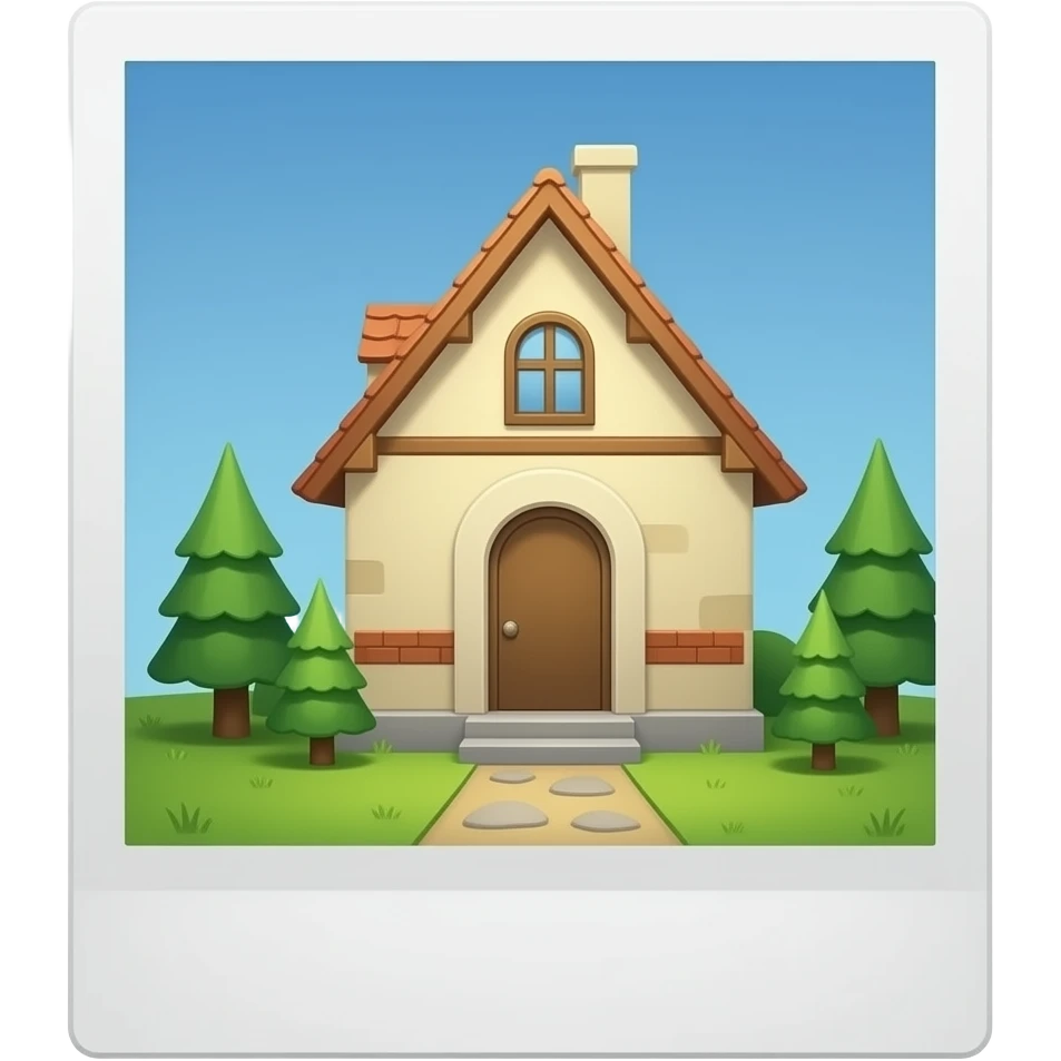 Clear polaroid picture emoji