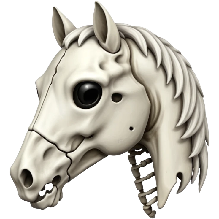 Skeleton horse head emoji