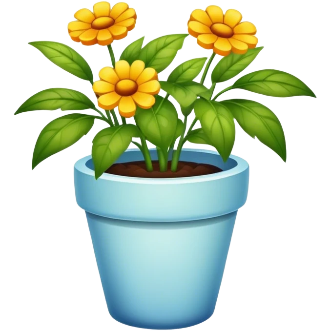 empty flower pot, glass emoji