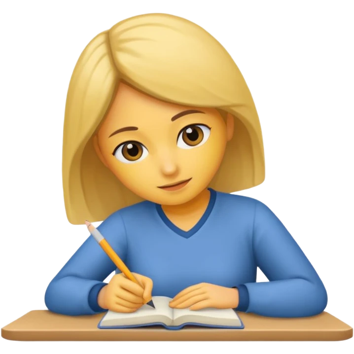 Mujer estudiando emoji