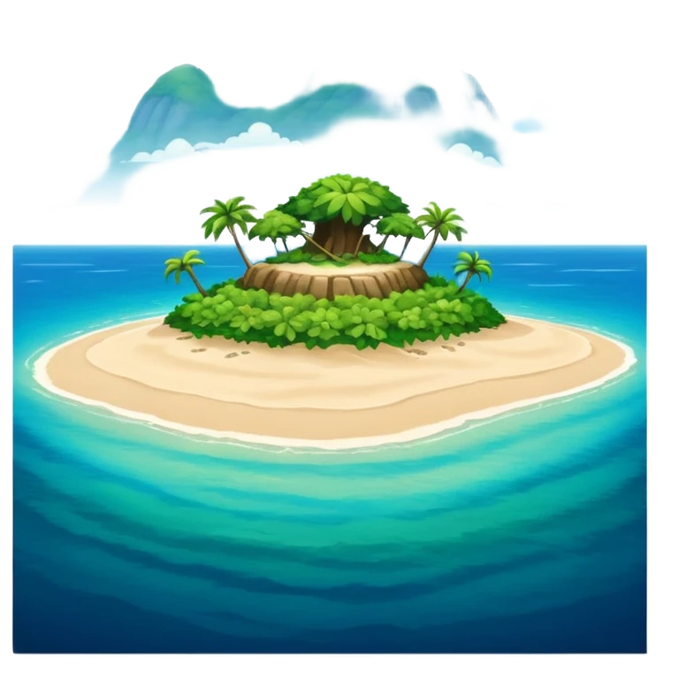 island seen from the sea far away emoji