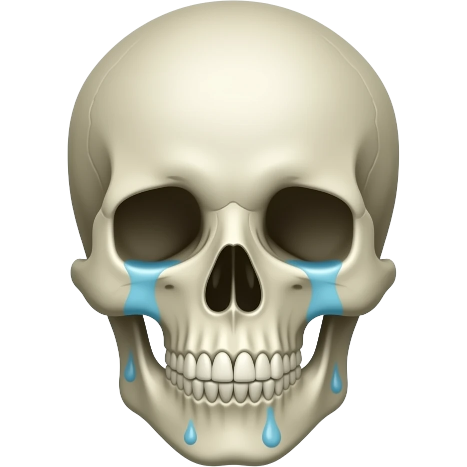 I want a skull emoji crying emoji