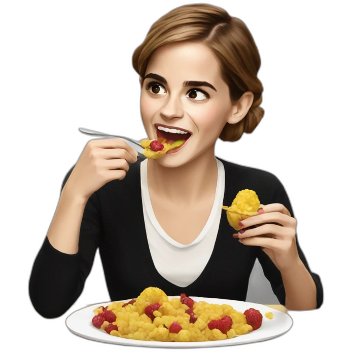 emma watson eating banner emoji