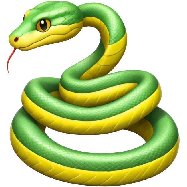 A cute pastel green snake emoji