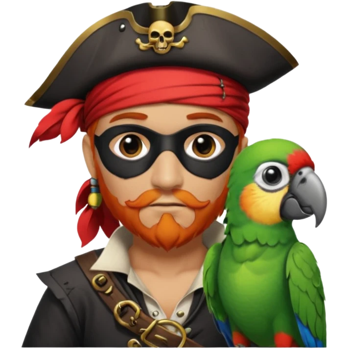 pirate and parrot emoji