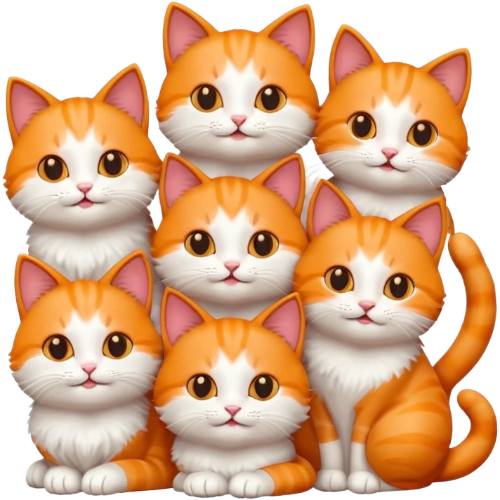 Cats, love and happiness emoji