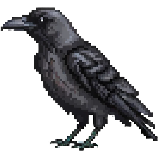 Crow with black feathers emoji