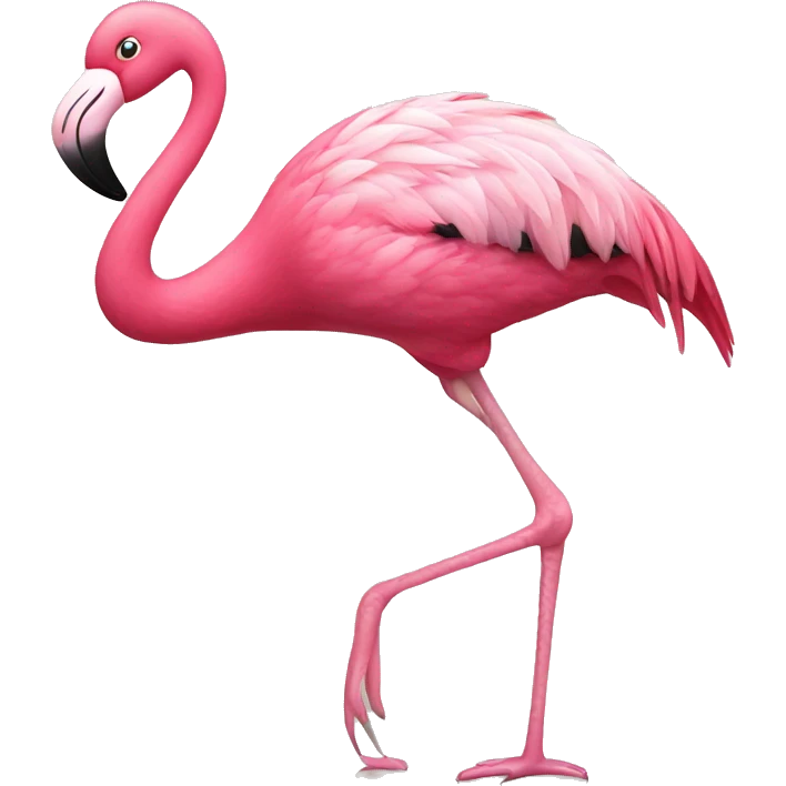 Tap dancing pink flamingo  emoji