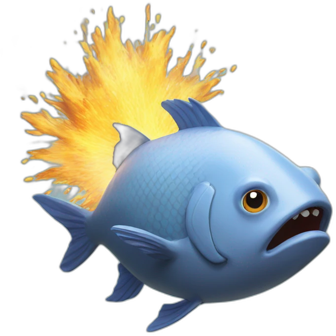 exploding fish emoji