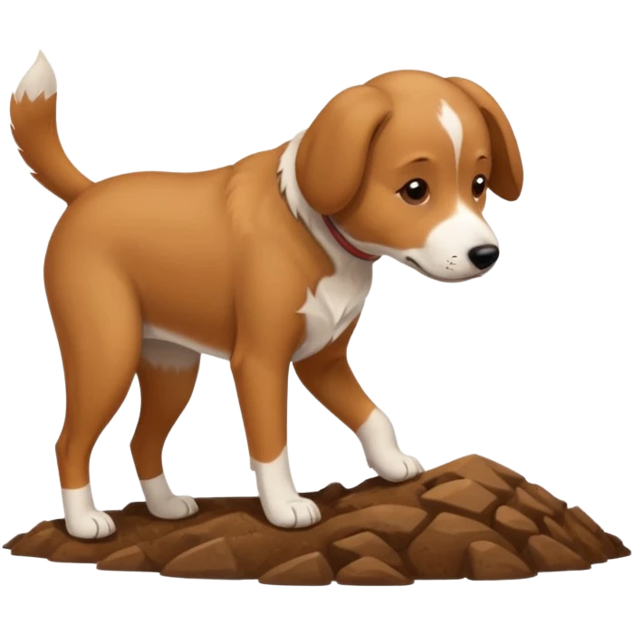 the dog has its head down, looking for tracks emoji