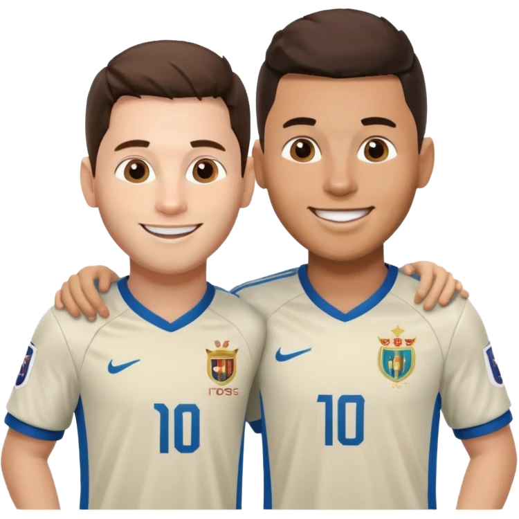 Messi  con Ronaldo che fanno il 67  emoji