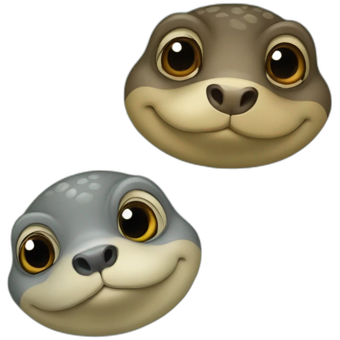 Tortue et loutre emoji