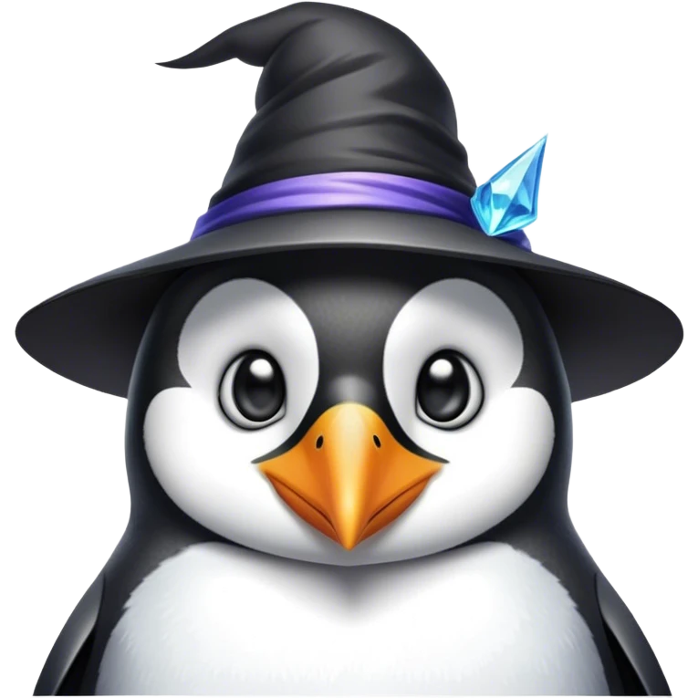 Penguin wizard emoji