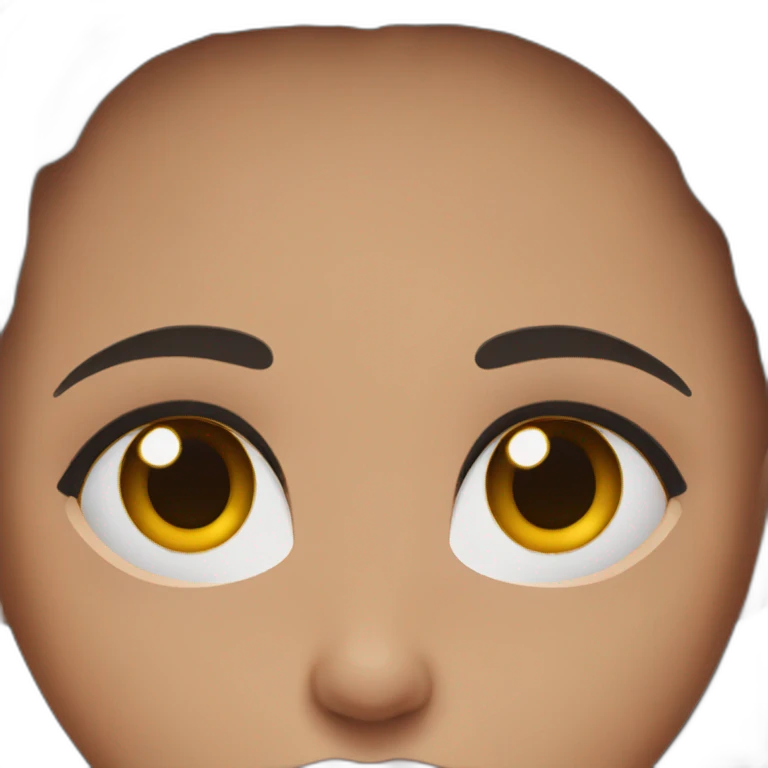 Girl with brown eyes and half red half black hair emoji