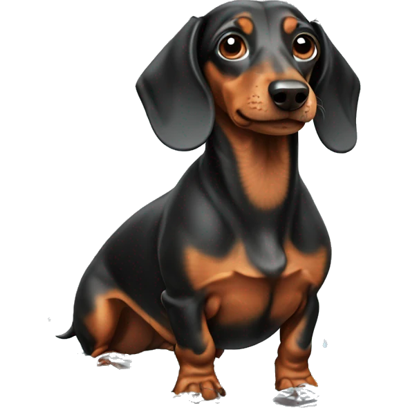 Wet dachshund emoji