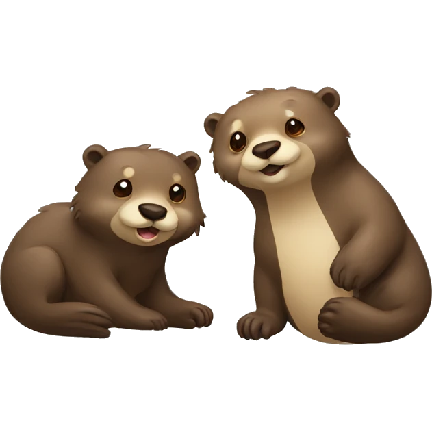 Otter And bear emoji