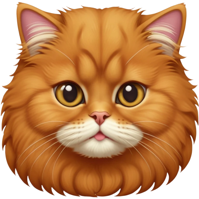 cinematic-adorable-big-eyed-fluffy-solid ginger-persian-cat-portrait-emoji,-head-tilted-playfully-with-a-sweet-expression,-fluffy-solid ginger-fur,-simplified-yet-irresistibly-cute-features-with-large,-expression, no white fur emoji