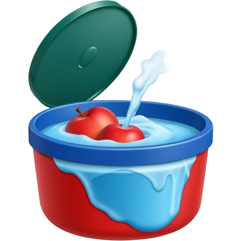 make an apple style emoji of Vicks Vaporub - it should have a dark green lid and a blue tub emoji
