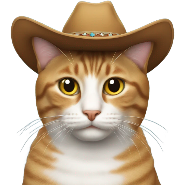 Cat with cowboy hat emoji