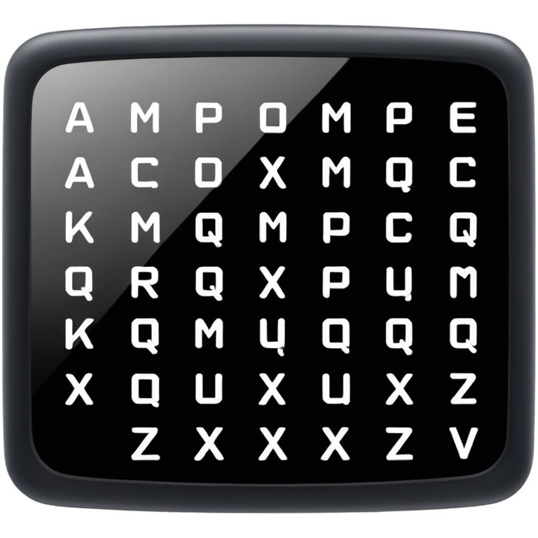 Rus alphabet led screen  emoji