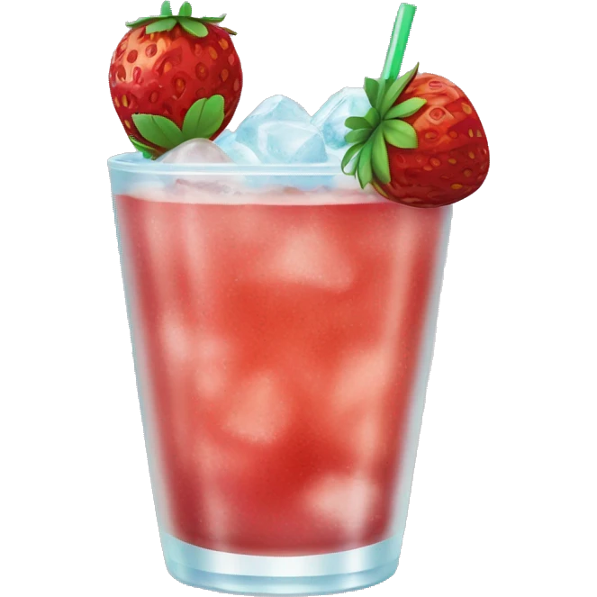 Strawberry frozen cocktail  emoji