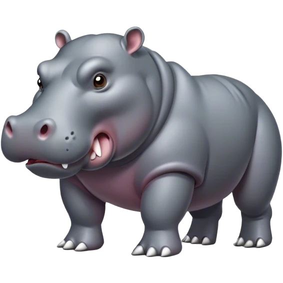 angry Hippopotamus full body emoji
