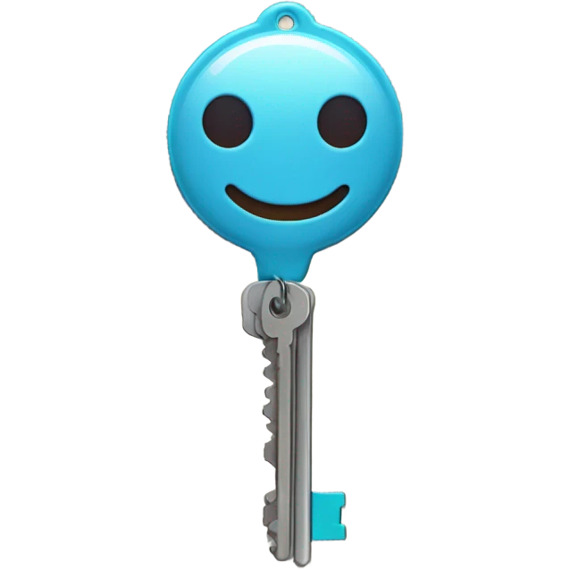 Keys on a lanyard emoji