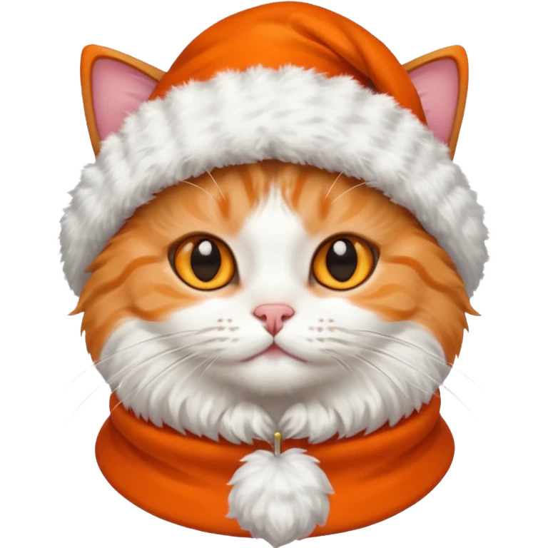 Un  gato con ropa navideña emoji