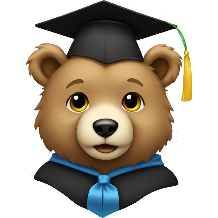 Graduation bear emoji