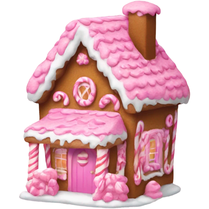 pink gingerbread house emoji
