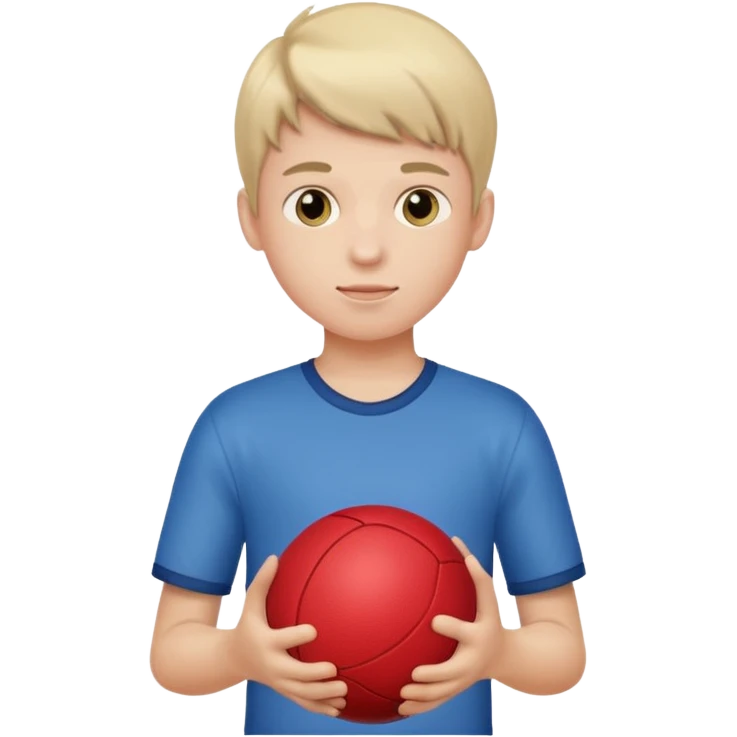 Boy with a ball in his hand emoji